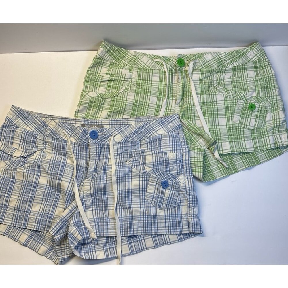 Vintage 90s Plaid Shorts (size 9) ubfree‎ BUNDLE (2)
